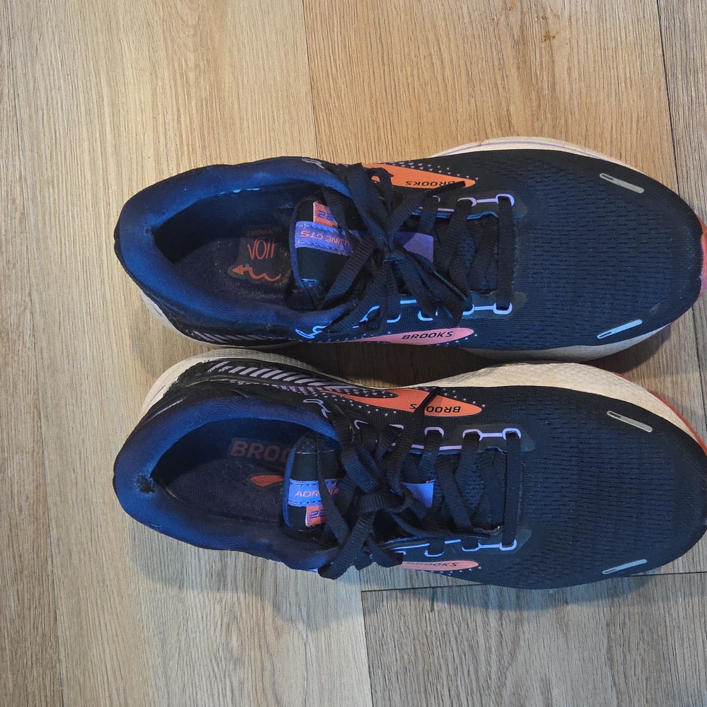 Brooks Blue and Orange Athletic Shoes Adrenaline Gts 22
